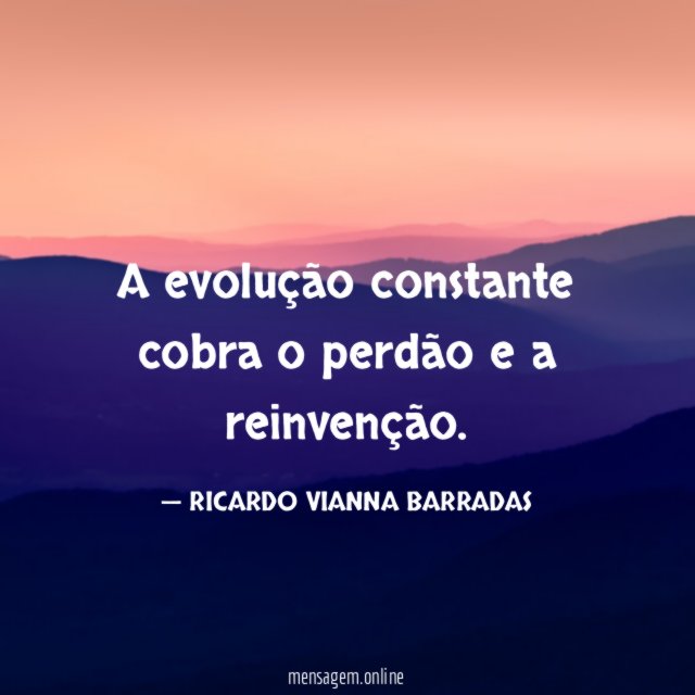 A evolução constante cobra o perdão e a reinvenção