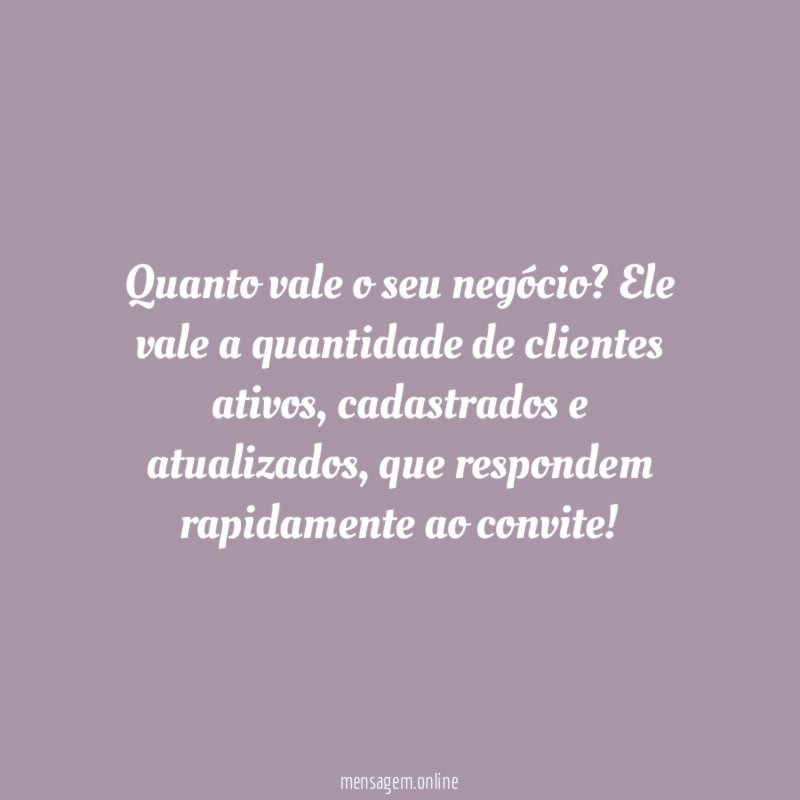 Quanto vale o seu negócio