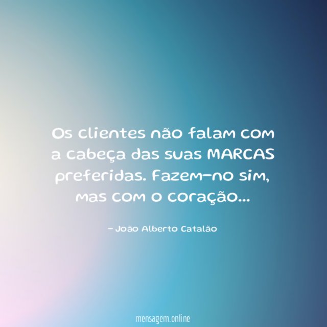 Os clientes não falam com a cabeça das