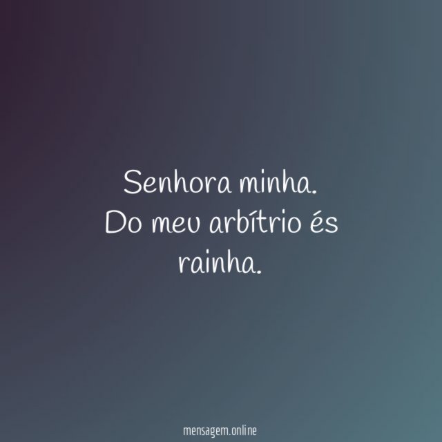 Senhora minha