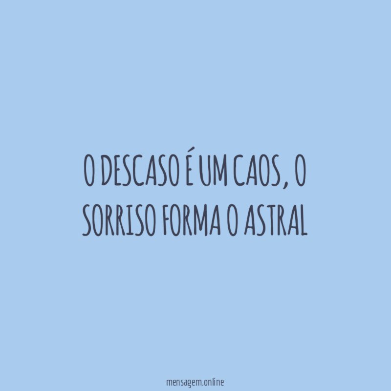 O descaso é um caos