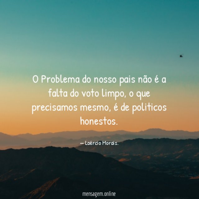 O Problema do nosso pais não é a falta do voto limpo