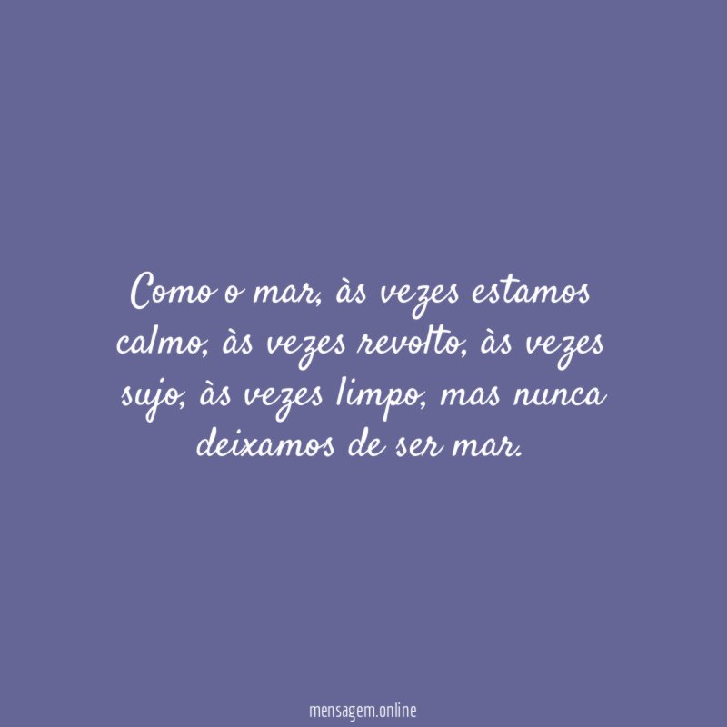 Como o mar