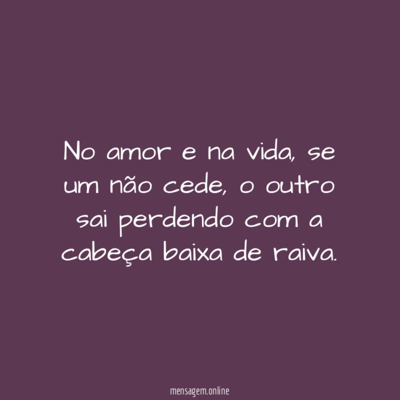 No amor e na vida