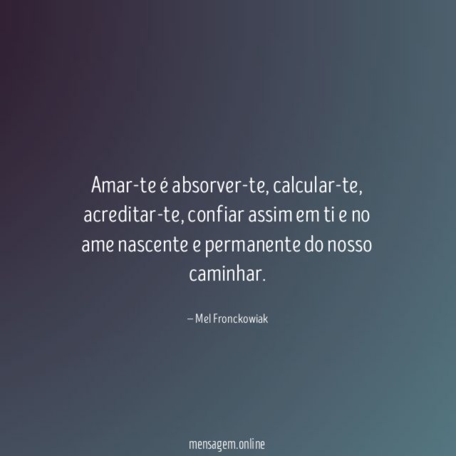 Amar-te é absorver-te