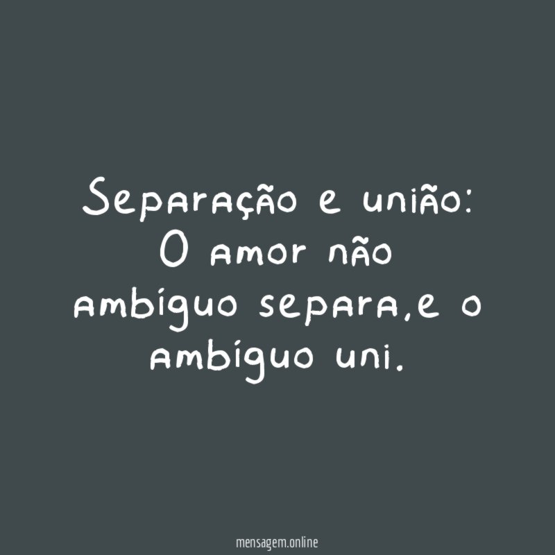 Separação e união