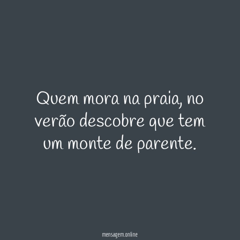 Quem mora na praia