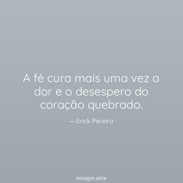 A fé cura mais uma vez a dor