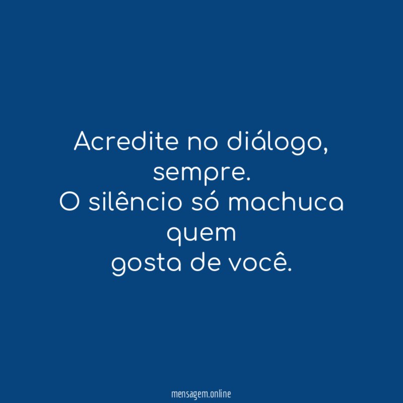 Acredite no diálogo