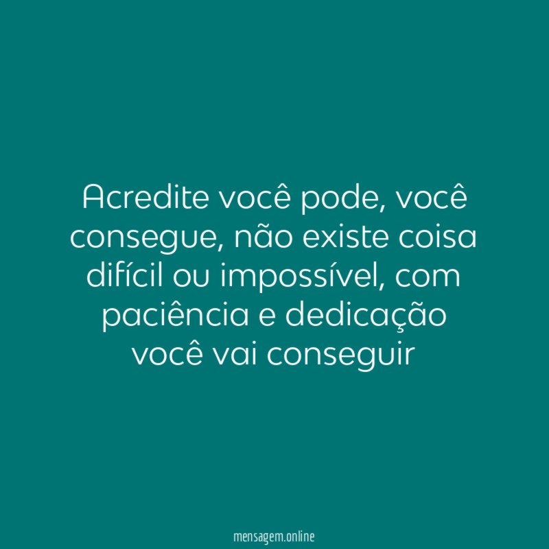 Acredite você pode