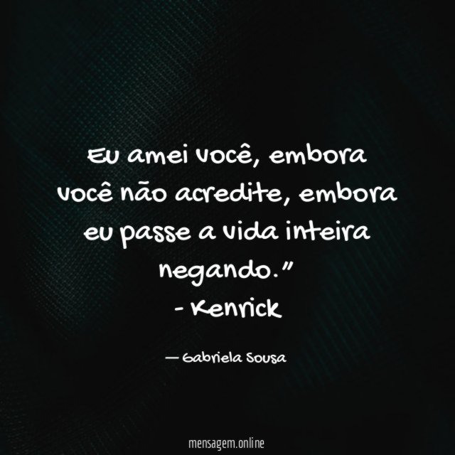 Eu amei você