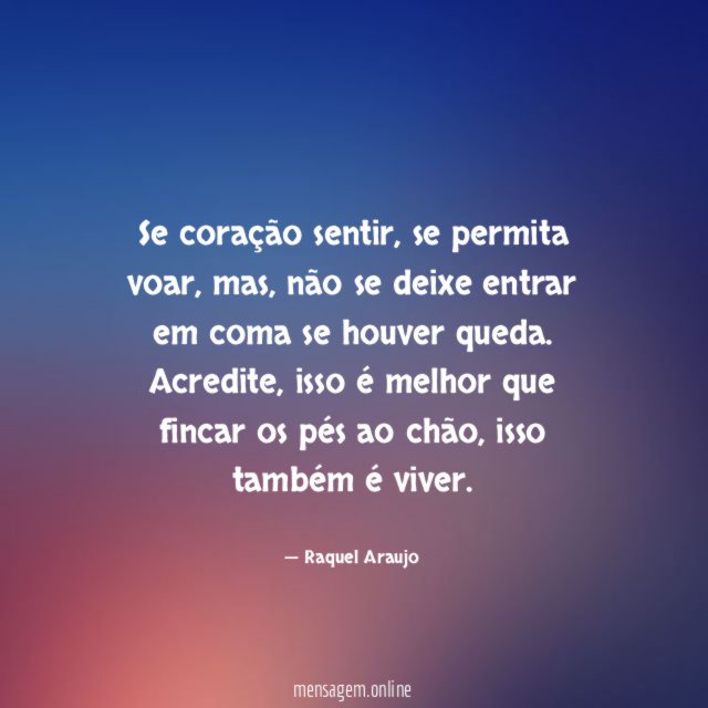Se coração sentir