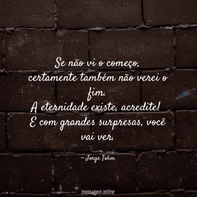 Se não vi o começo