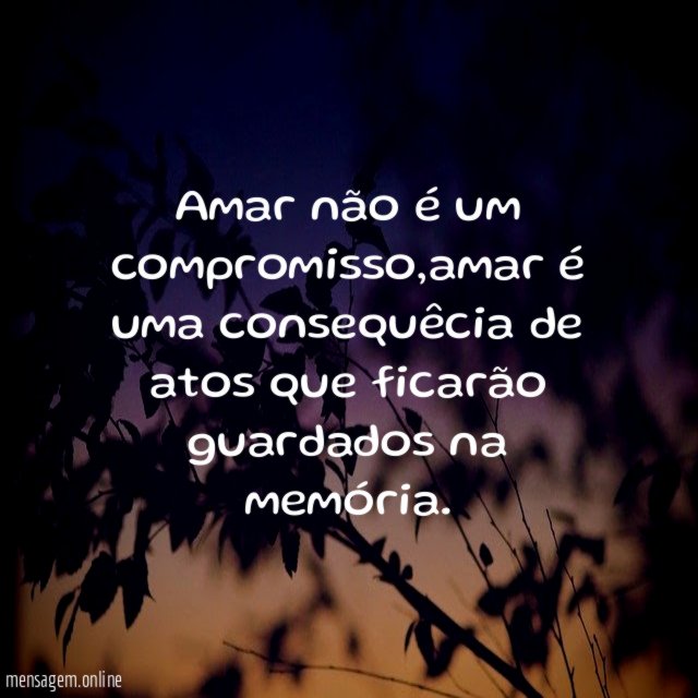 Amar não é um compromisso
