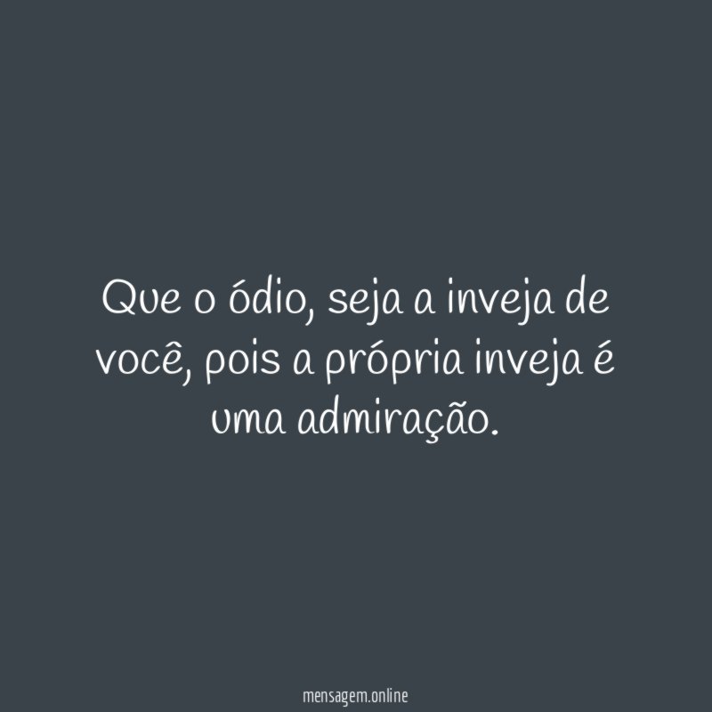 Que o ódio