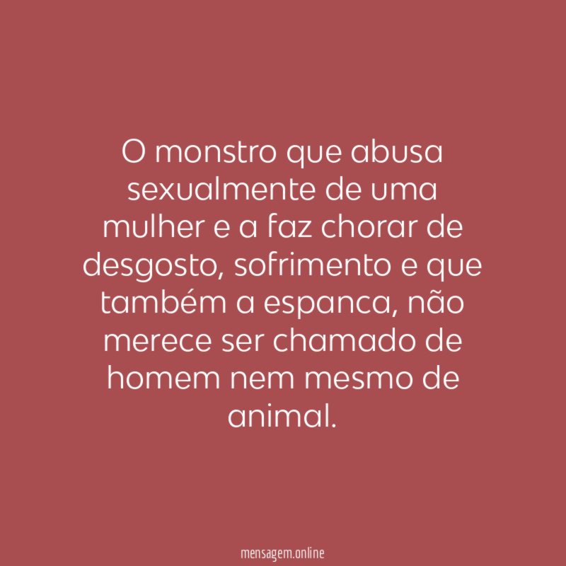 O monstro que abusa sexualmente de uma mulher