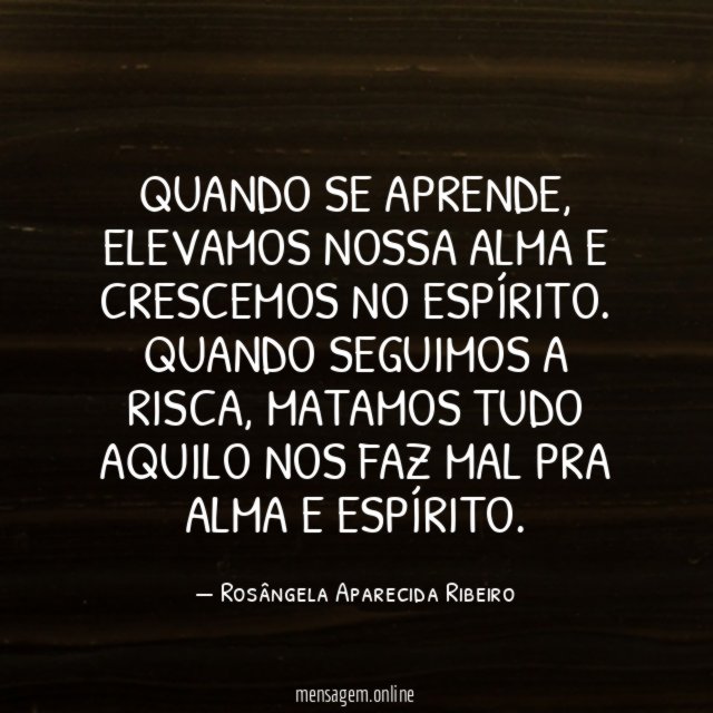 Quando se aprende