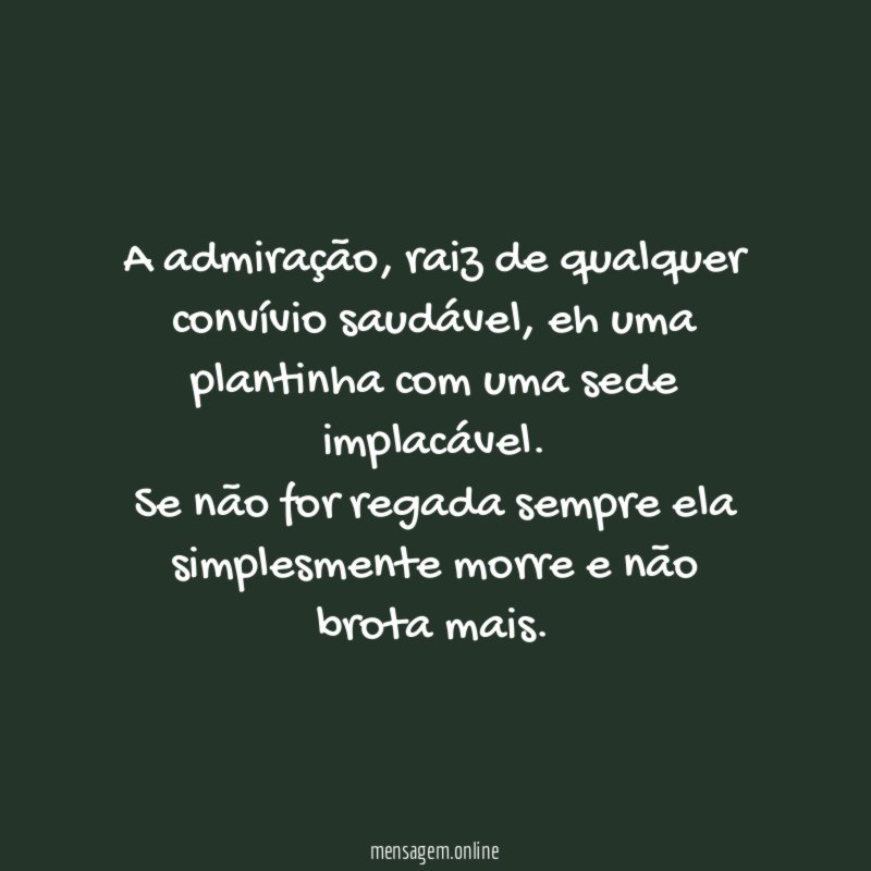 A admiração