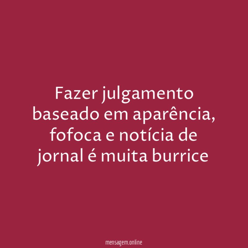 Fazer julgamento baseado em aparência