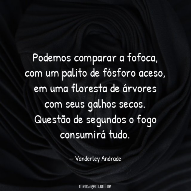 Podemos comparar a fofoca