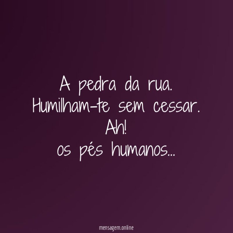 A pedra da rua