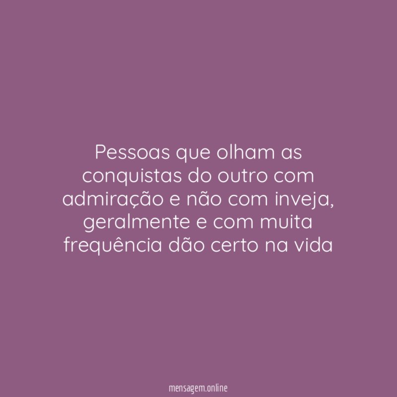 Pessoas que olham as conquistas do outro com