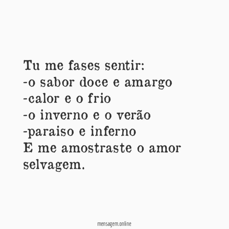 Tu me fases sentir