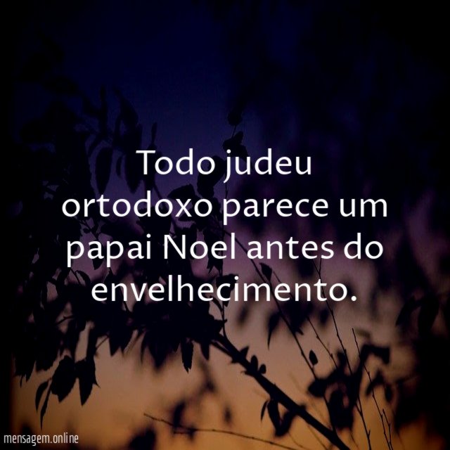 Todo judeu ortodoxo parece um papai Noel antes do envelhecimento