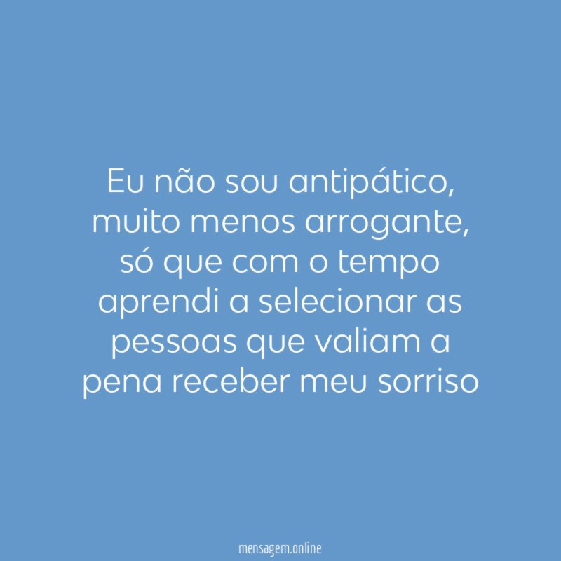 Eu não sou antipático
