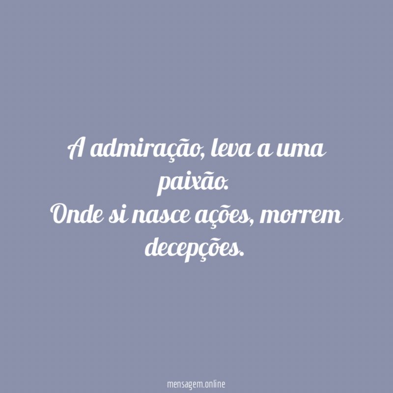 A admiração