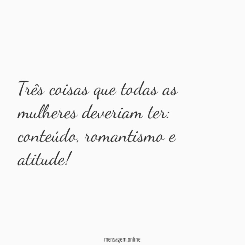 Três coisas que todas as mulheres deveriam ter