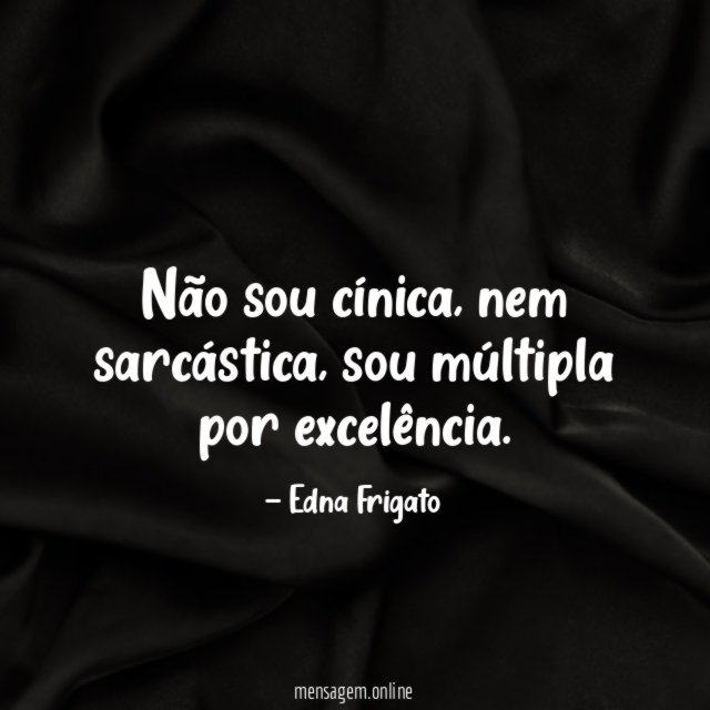 Não sou cínica