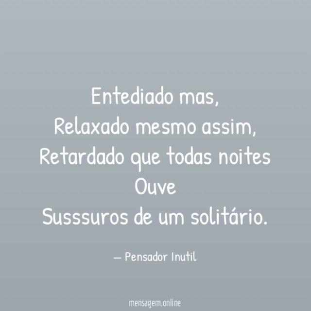 Entediado mas