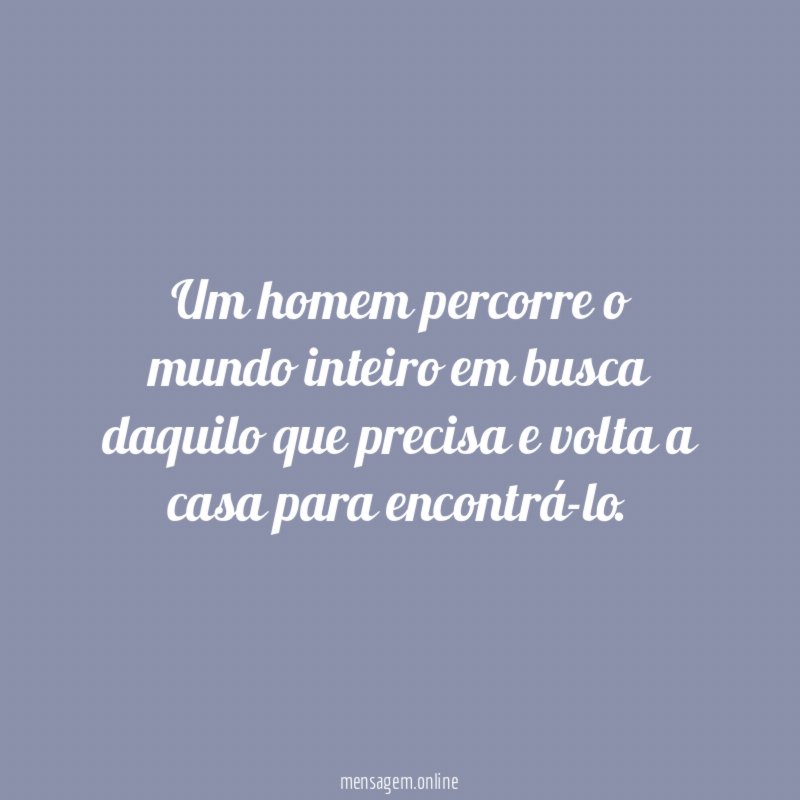 Um homem percorre o mundo inteiro em busca