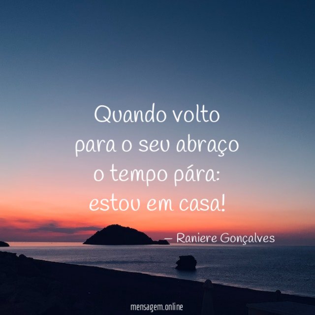 Quando volto
para o seu abraço
o tempo pára: