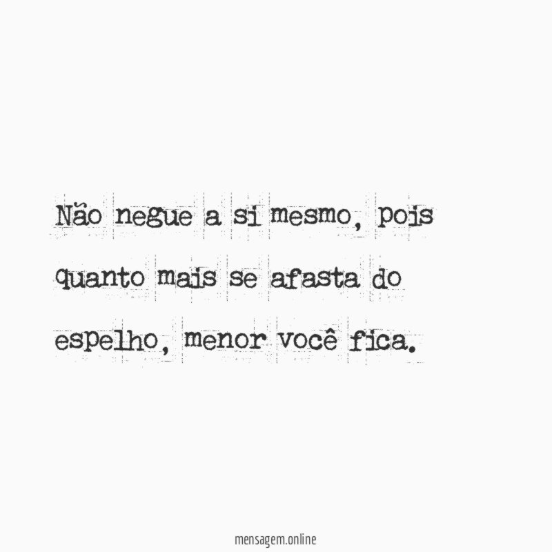 Não negue a si mesmo