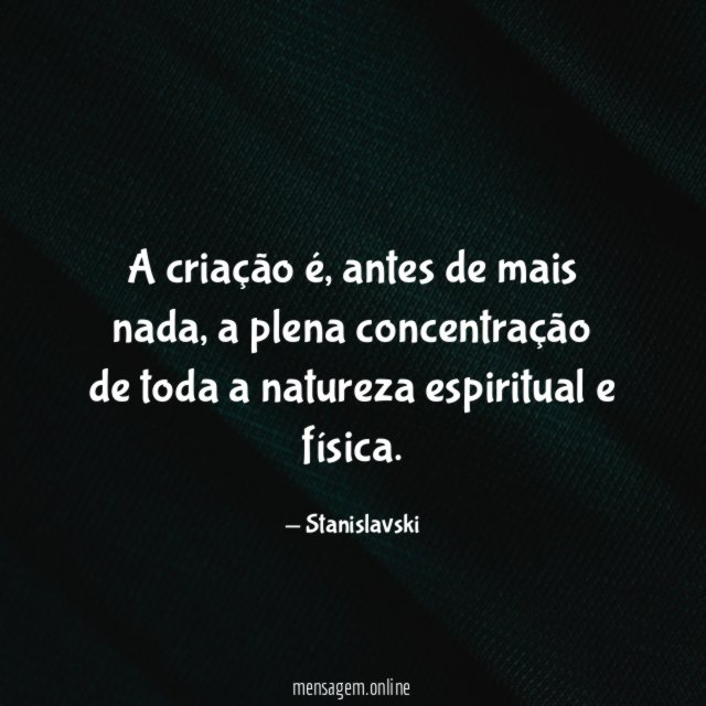 A criação é