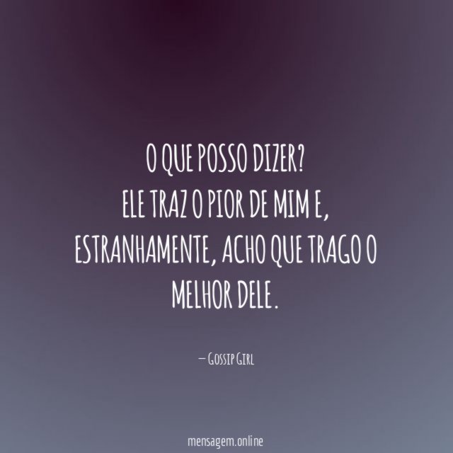 O que posso dizer