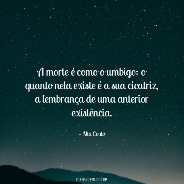 A morte é como o umbigo