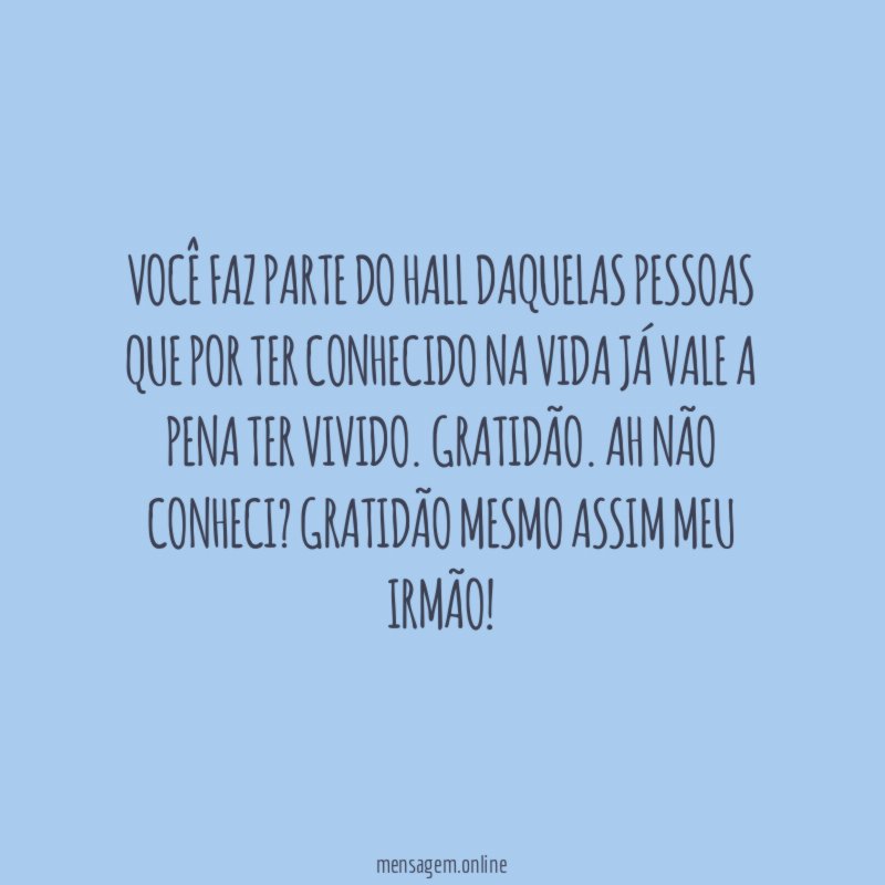Você faz parte do hall daquelas pessoas que