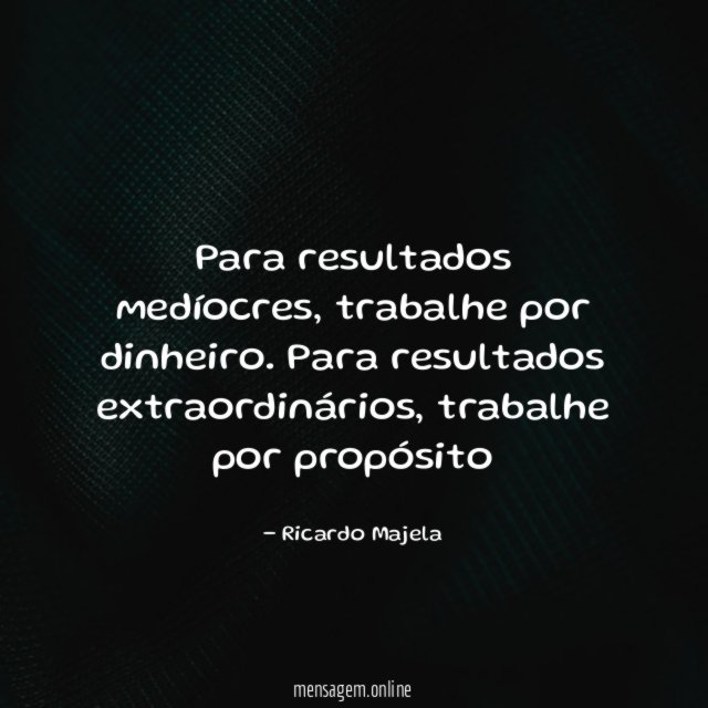 Para resultados medíocres