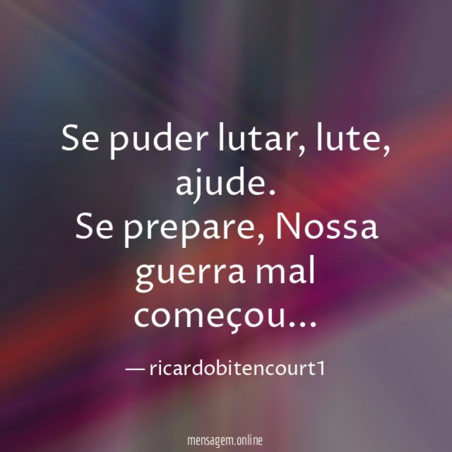 Se puder lutar