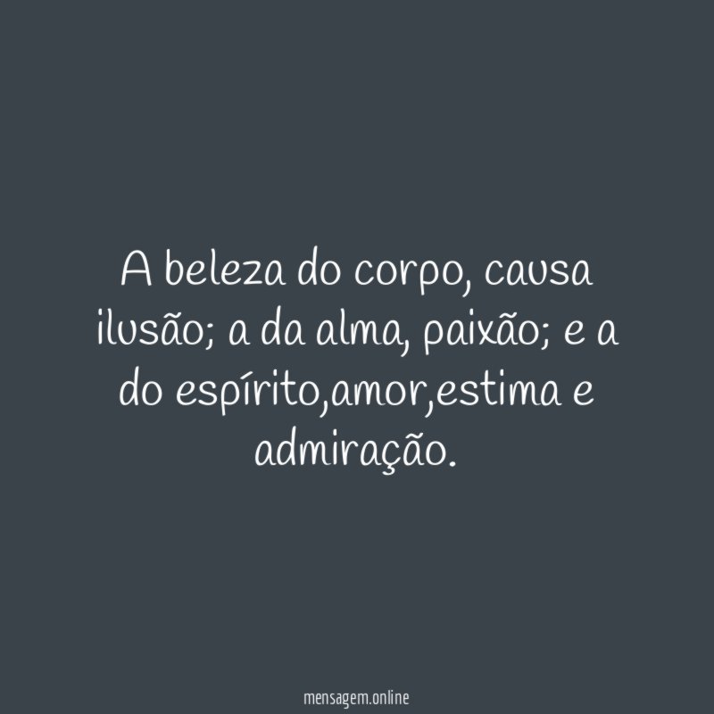 A beleza do corpo
