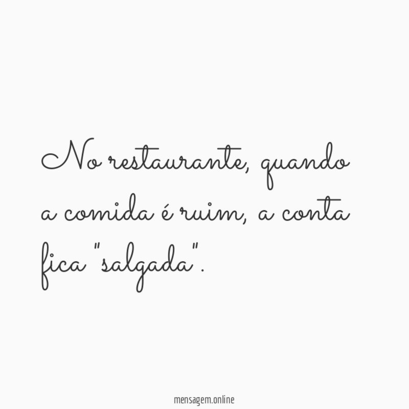 No restaurante