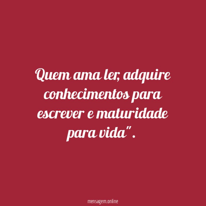 Quem ama ler