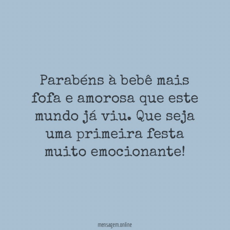 A primeira festa da bebê mais fofa