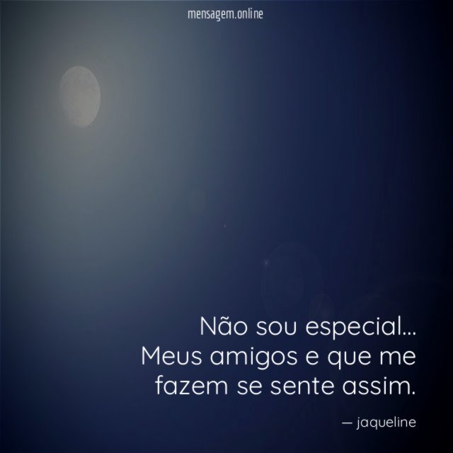 Não sou especial