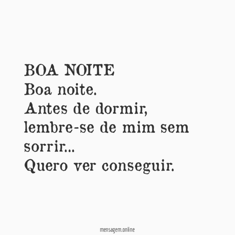 BOA NOITE