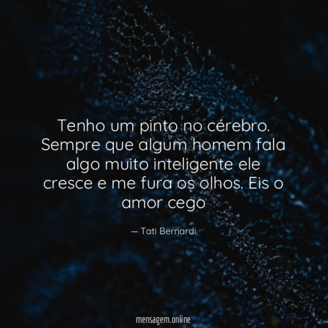 Tenho um pinto no cérebro