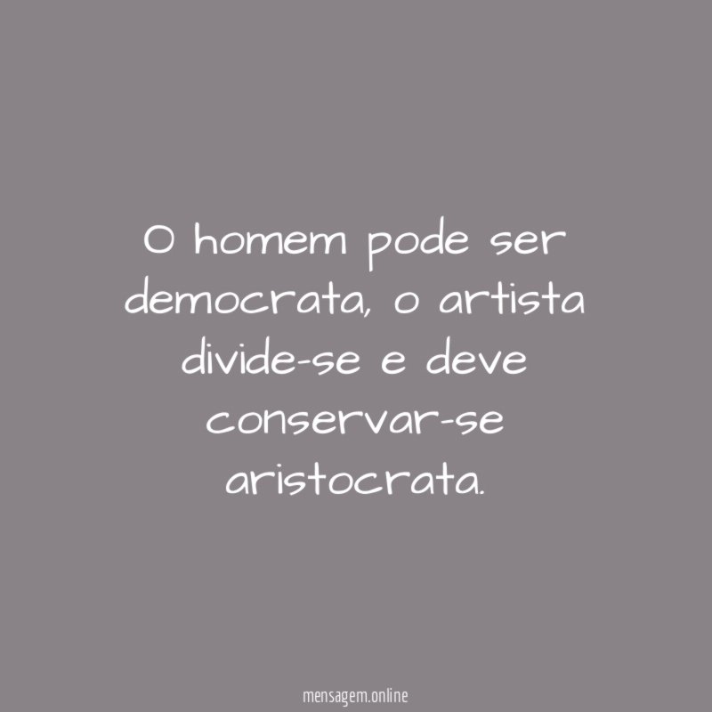 O homem pode ser democrata